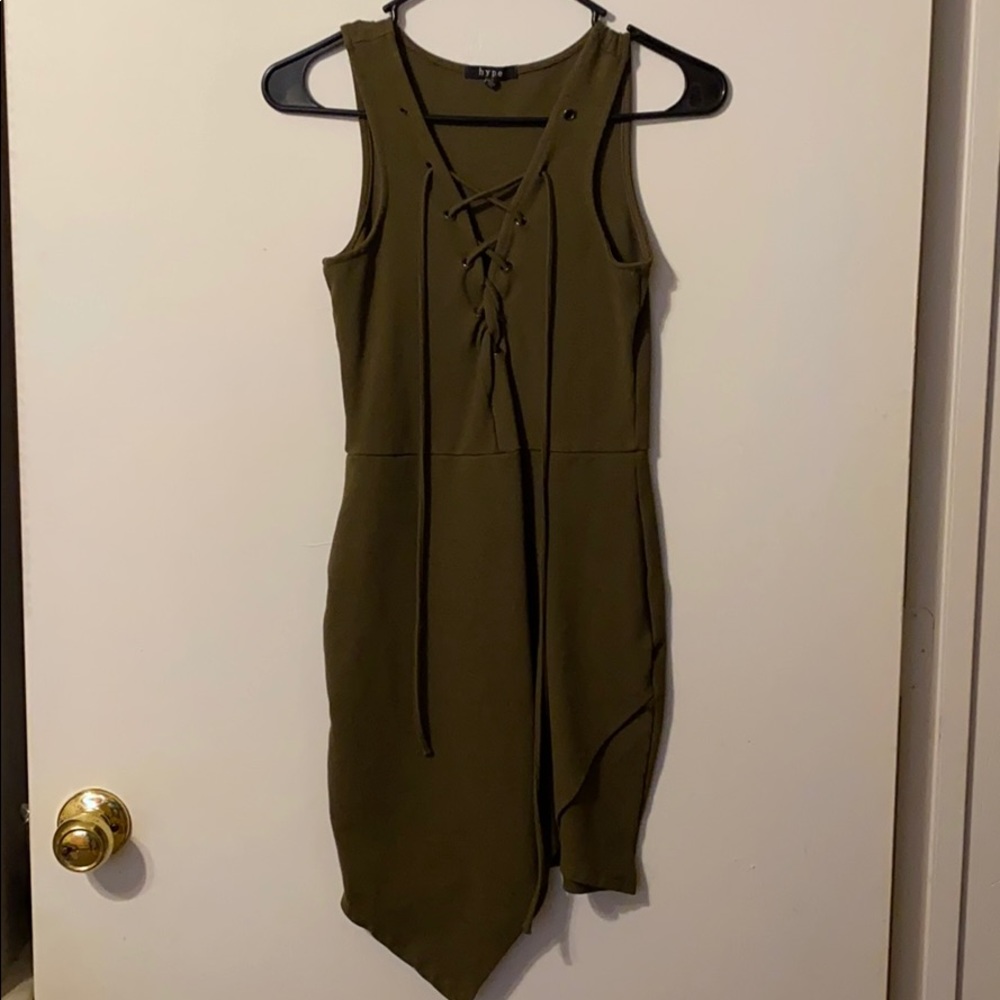 Olive body countering dress